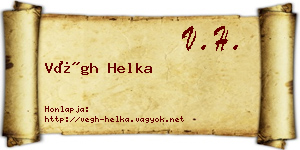 Végh Helka névjegykártya